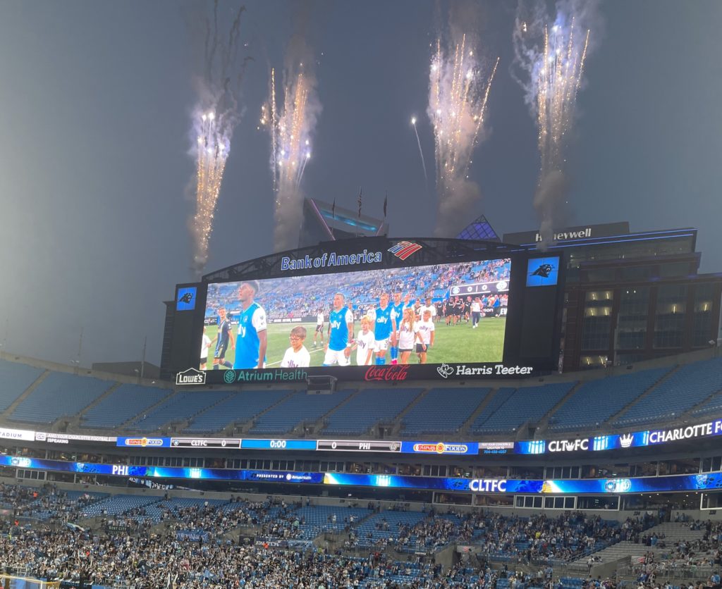 The NFL Panthers Stadium doubles as the MLS Charlotte FC home